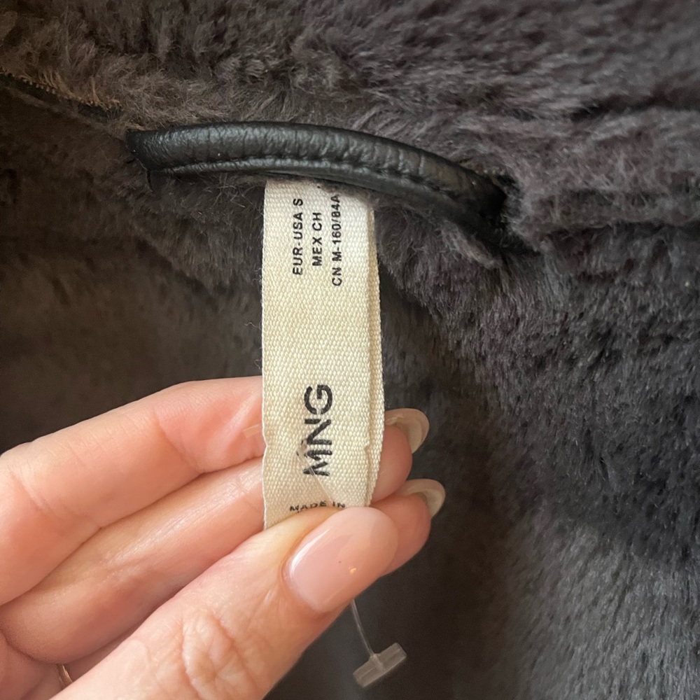 Mango Black Shearling Jacket - image 2